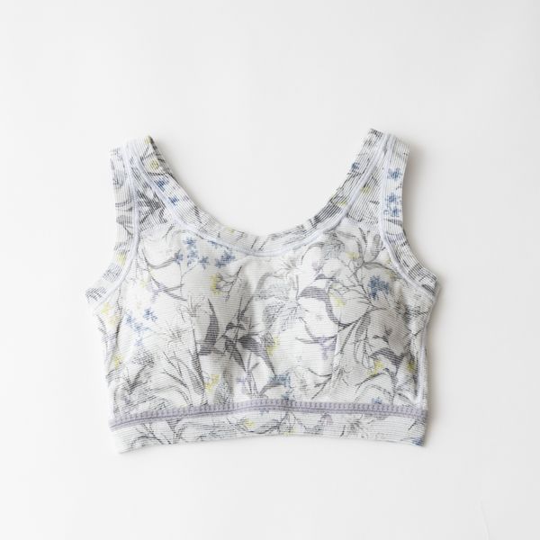 丸福ガーゼ/ノンワイヤーブラ　ボタニカル柄